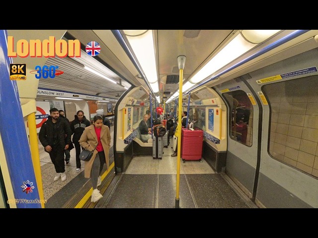 London Heathrow Tube Station 360° 8K VR Walk | Journey Toward Kensington | England - UK - Europe