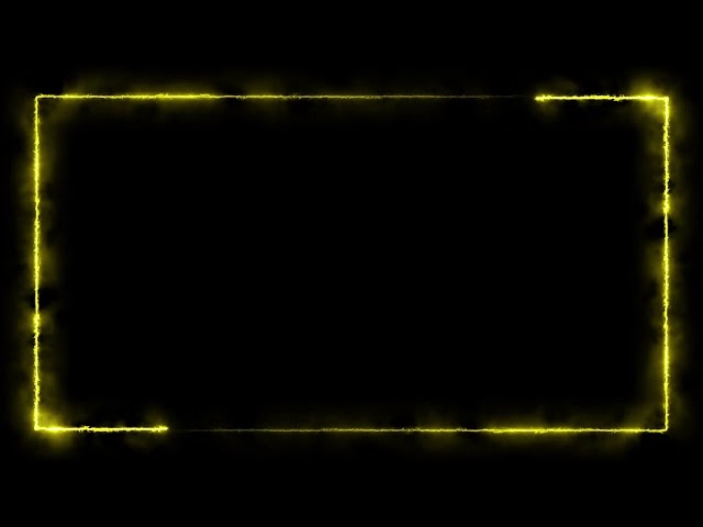 Yellow Neon Electric Border Overlay Motion Graphics 4K  Copyright Free