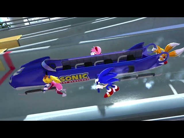 Mario & Sonic Sochi 2014 4-Man Bobsleigh 019 (Team Peach)