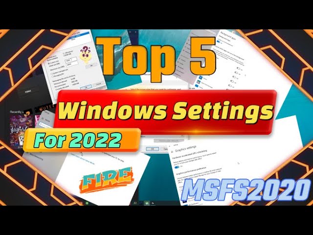 MSFS2020 *Windows Settings for Best Performance in 2022* USB Drop out? Lag due to memory? Stutters?