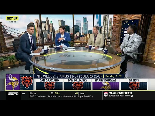 GET UP | "Treat Caleb Williams like PRIME Aaron Rodgers!" - Dan Orlovsky on Bears vs Vikings