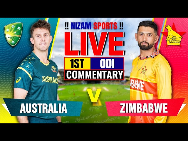 🔴Live: Australia vs Zimbabwe | 1st ODI | Live Cricket Score & Commentary