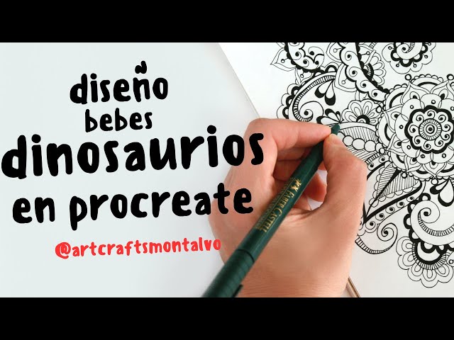 dibujando bebes dinosaurios en procreate.