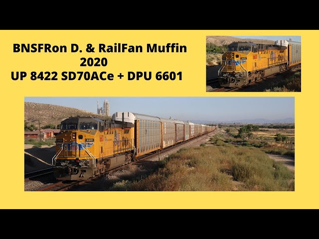 UP 8422 SD70ACe   Passing thru East Oro Grande, Ca.    Monster Manifest Freight  (See Description)