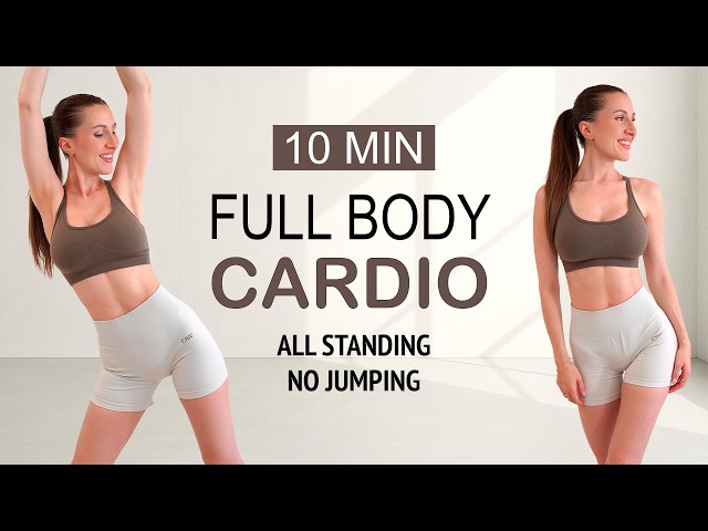 10 Min CARDIO WORKOUT AT HOME | Daily Routine, No Jumping, All Standing, Apartment Friendly, Sweaty