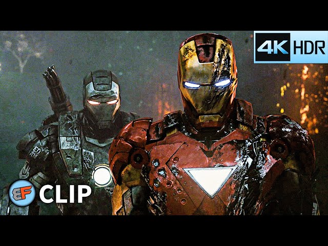 Iron Man & War Machine vs Drones & Vanko - Final Battle Scene | Iron Man 2 (2010) 4K HDR Movie Clip