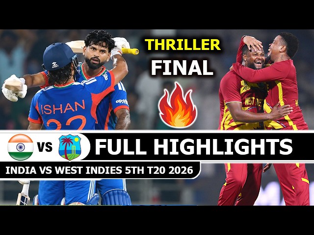India vs West Indies 5th T20 Full Highlights | IND vs WI 5th T20 Match Highlights 2026