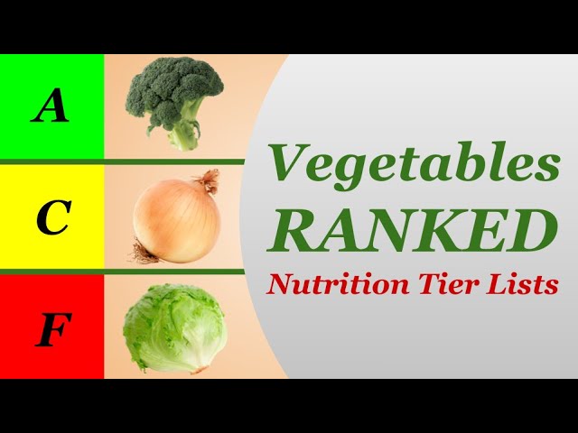 Vegetables Ranked - Nutrition Tier Lists