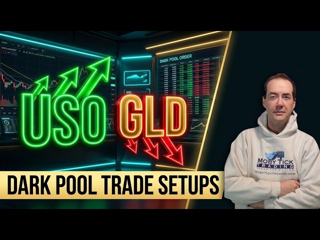 Gold Falls While Oil Surges: Institutional Dark Pool Setups in GLD & USO