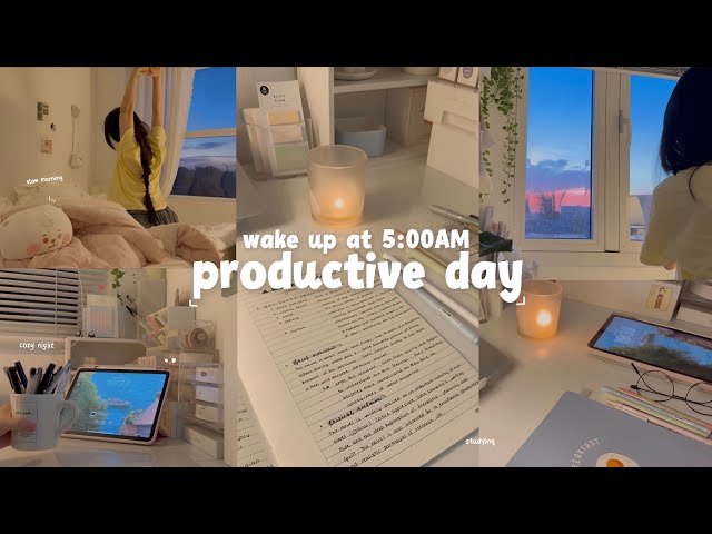 PRODUCTIVE  DAY🌷🌱study vlog, reading, taking notes, romanticizing life˚ ༘