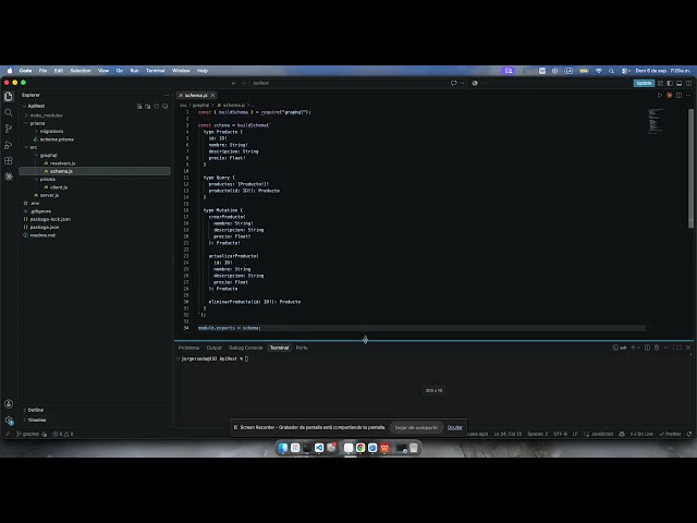 Integración de GraphQL con Node.js y Express.js utilizando Prisma y PostgreSQL