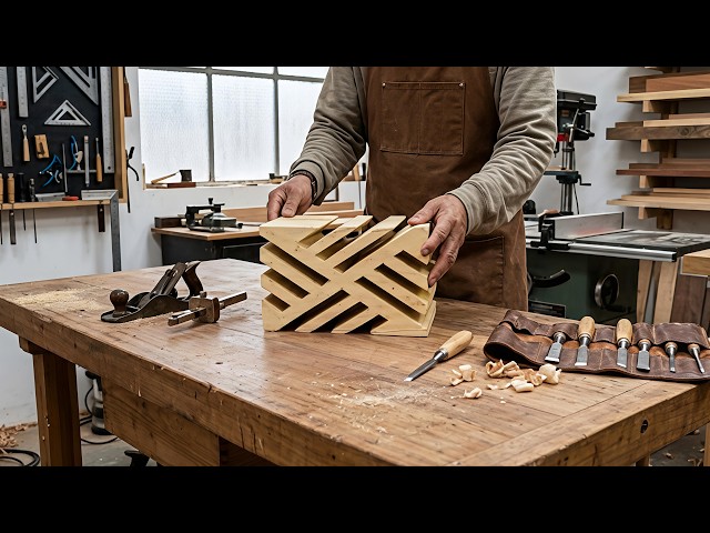 Woodturning Project | Turning Scrap Wood Into a Stunning Geometric Vase