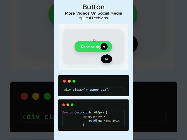 Interactive "Get in Touch" Hover Animation Button UI | Pure HTML & CSS Tutorial