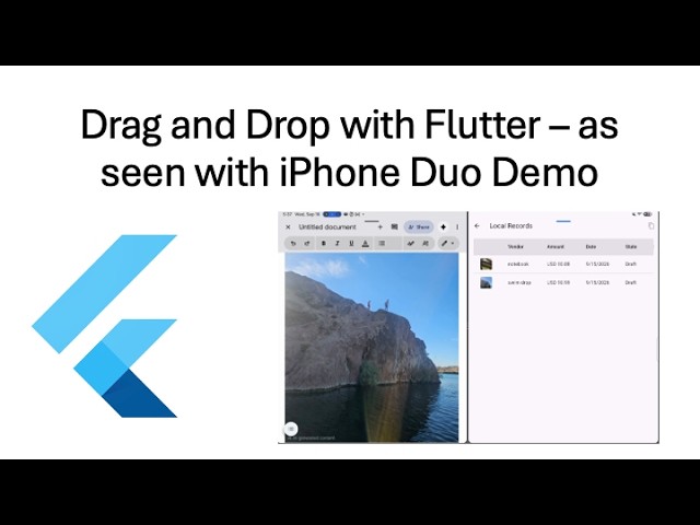 Drag and drop like the Apple iPhone Duo demo using Flutter