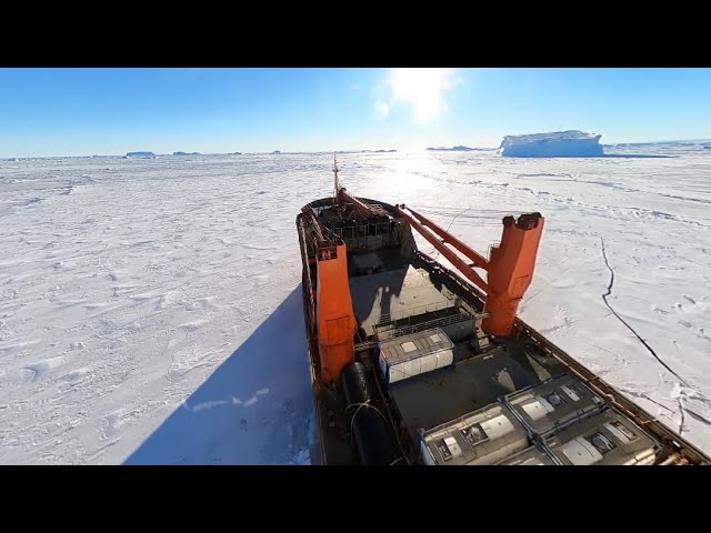 Antarctica. Icebergs.  360° VR