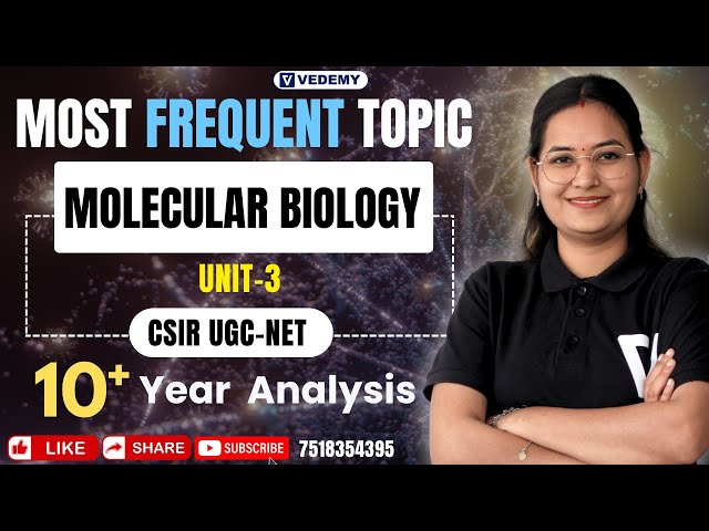 Most Frequent Topics of Unit-3 Molecular Biology | 10 + Year analysis | Smart Approach | CSIR | GATE