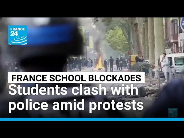Clashes between French teens, police as school blockades intensify • FRANCE 24 English