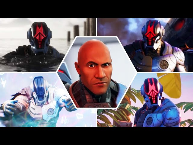 Evolution of The Foundation (Dwayne Johnson) in All Fortnite Trailers & Cutscenes