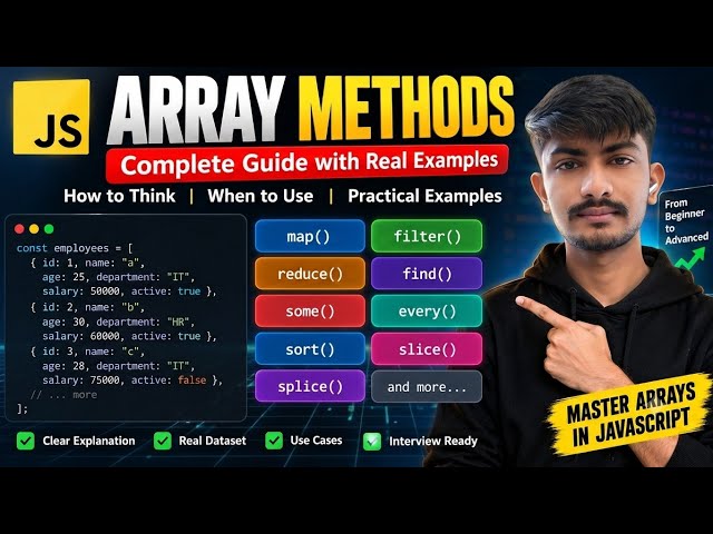 JavaScript Array Methods You MUST Know in 2026 🚀 | Complete Guide