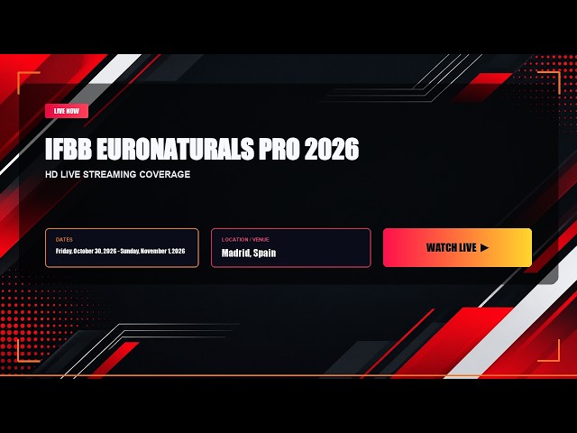 🔴LiVE IFBB Euronaturals Pro 2026 (live) - stream