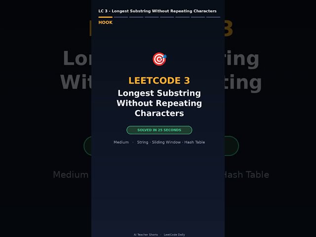 Leetcode3  Longest Substring Without Repeating Characters