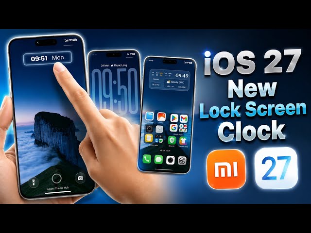 Install iOS 27 Theme With New Lock Screen Clock on Xiaomi Devices