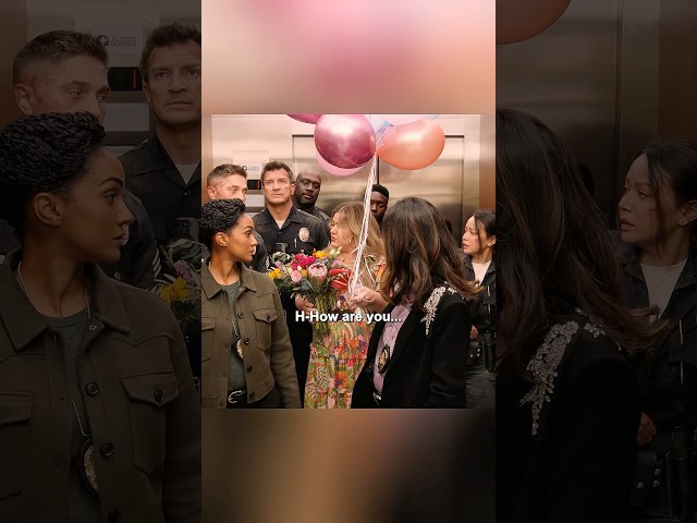 This has to be the safest elevator in the world. 😂🚨#therookie
