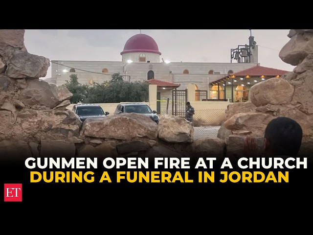 Eight killed and 40 injured after gunmen open fire at church funeral in Jordan
