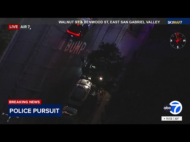 FULL CHASE: Chase comes to dramatic end after possible robbery suspect jumps out of running truck