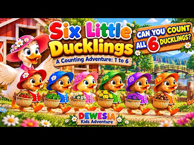 Can You Count All 6 Ducklings? 🦆 | Counting 1–6 for Kids | DEWESIA