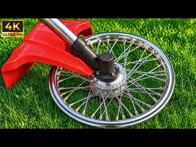 Only 1% of People Know This! Attach a Motorcycle Rim to a Lawn Mower A Million-Dollar Invention!