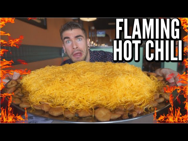 FAMOUS 8LB SPICY CHILI CHALLENGE IN CINCINNATI OHIO | ON FOOD NETWORK | JALAPENO CHILI | MAN VS FOOD