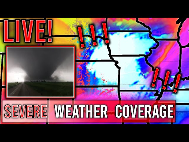 Severe Weather Outbreak Live Coverage - Major Tornadoes, Extreme Damaging Winds, Supercells