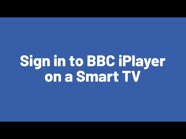 Sign in to BBC iPlayer on a Smart TV