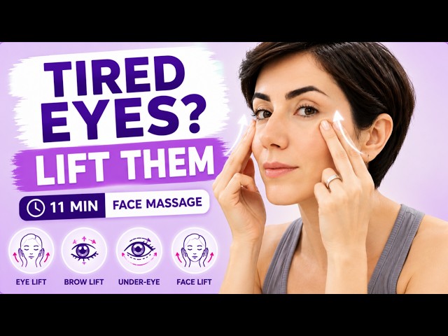 11-Min Eye Lift Face Massage | Lift Brows & Smooth Tired-Looking Eyes