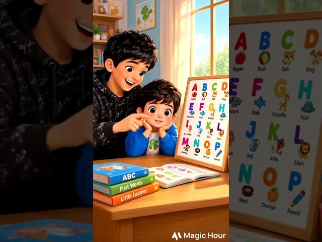Big Brother Teaches Little Brother ABC Song