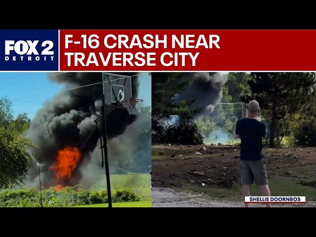 F-16 plane crash near Traverse City, Michigan