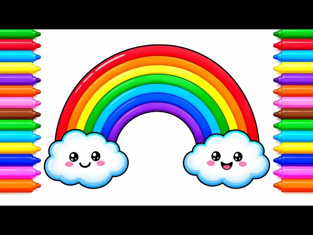 Learn Colors for Kids with Colorful Rainbow Drawing | Colors Learning for Toddlers | Preschool