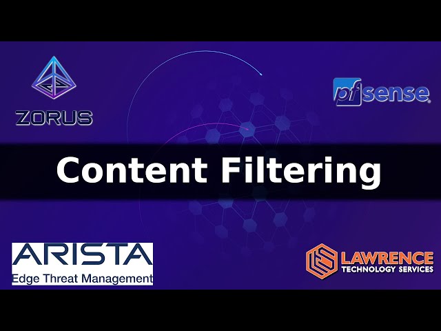 Content Filtering Solutions Using Firewall Or Endpoint Agents: Zorus, pfsense, Arista Untangle