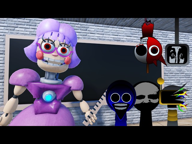 Sprunki Horror Baby Raddy & Jevin & Fun Bot & Computer & Black Escape Miss Ani Tron's Destention