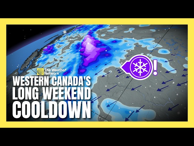 Big cooldown and first snowfall in sight heading into the long weekend | #forecast