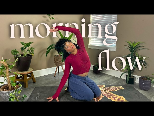 15 min grounding morning yoga | somatic flow to instantly wake up warm & rooted