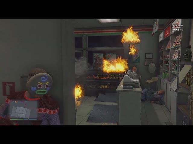 Эпичный новогодний отстрел в снежном GTA Online! Волна врагов против одного