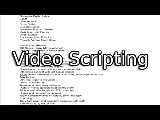 Video Scripting #17
