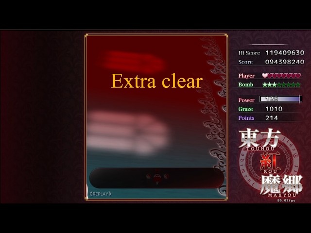 Touhou 6: The Embodiment of Scarlet Devil - New Classic - EXTRA CLEAR (With Commentary)