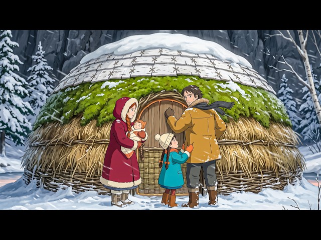A Family Lost Their Home in a Blizzard, Then Builds a Giant Nest to Survive | Ghibli ASMR