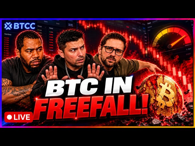 Bitcoin in Freefall — Fear Hits Crypto Markets? Wednesday Live Trading & TA