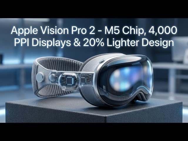 Apple Vision Pro 2 LEAKED: M5 Chip, 4,000 PPI Displays & 20% Lighter Design!