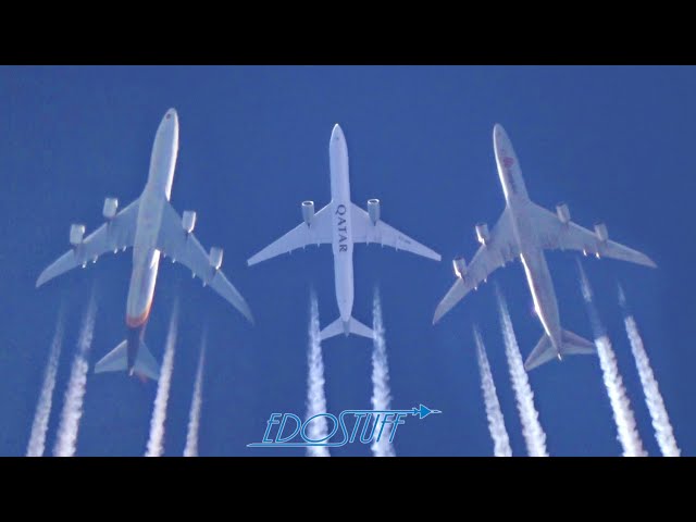 Contrail Spotting Compilation - Heavies Above Split Croatia - 2021