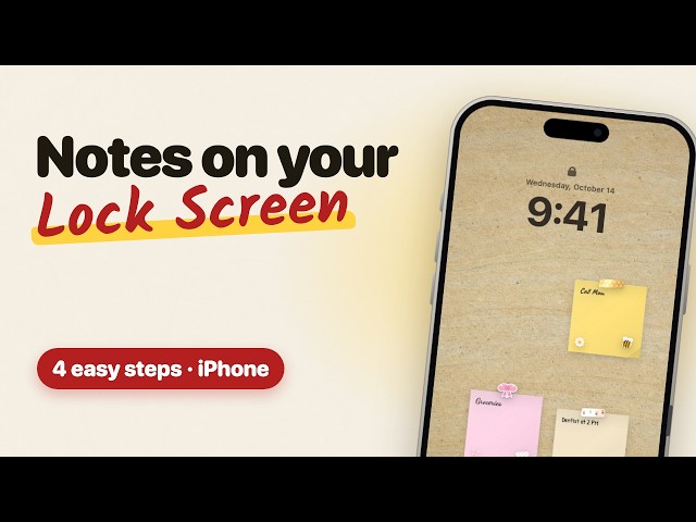 How to Put Notes on iPhone Lock Screen (To-Do List + Sticky Notes)